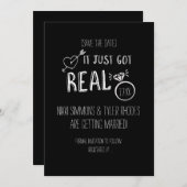 ES GOT NUR EINE REAL Save the Date Verlobung-Karte Einladung (Vorne/Hinten)