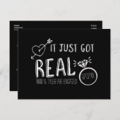 ES GOT NUR WIRKLICH Save the Date Verlobung Postka Ankündigungspostkarte (Vorne/Hinten)