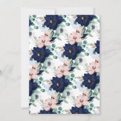 Es handelt sich um eine Baby-Dusche mit blauen und Einladung (Rückseite)