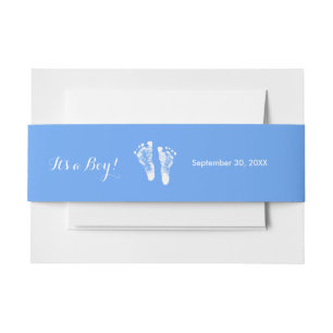 Es handelt sich um einen Boy Niedlich Blue Newborn Einladungsbanderole