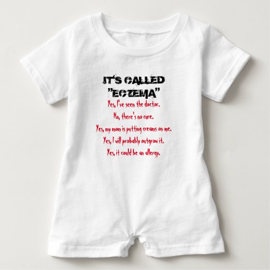 Es hat Eczema angerufen Baby Strampler (Vorderseite)