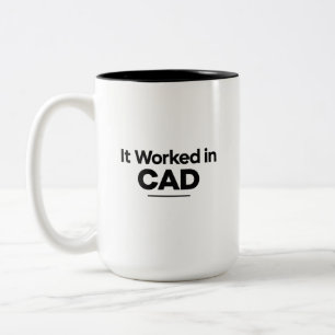 Es hat in CAD funktioniert Lustiger Ingenieur-Bech Zweifarbige Tasse