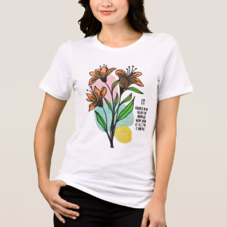 "ES HAT MONATE LANG IN MEINEM KOPF GEREGNET JETZT Tri-Blend SHIRT