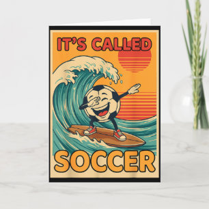 Es heißt Fußball Lustiger Retro-Ball Sportfan Männ Karte