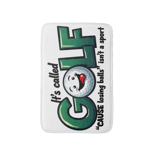 Es heißt Golf Funny Bad Dekor Badematte (Vorderseite Vertikal)