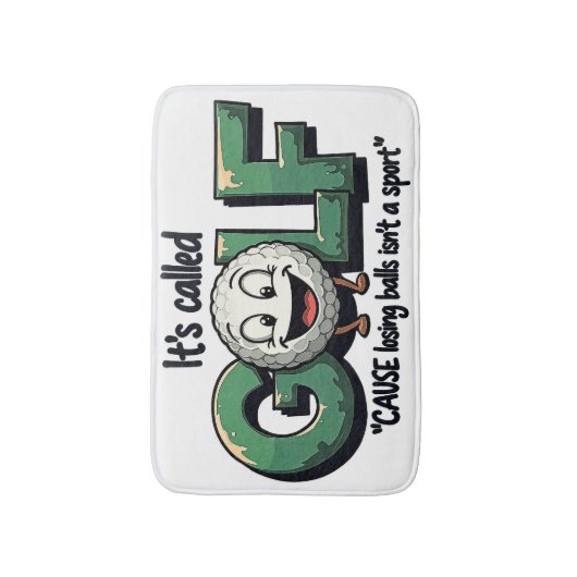 Es heißt Golf Funny Bad Dekor Badematte (Vorderseite Vertikal)
