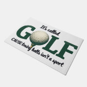 Es heißt Golf Funny im Freien Fußmatte (Schrägansicht)