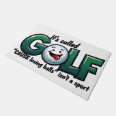 Es heißt Golf Funny Outdoor Fußmatte (Schrägansicht)