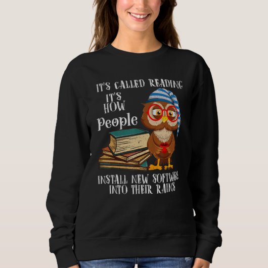 Es heißt Lesebuch Eule Sweatshirt (Vorderseite)