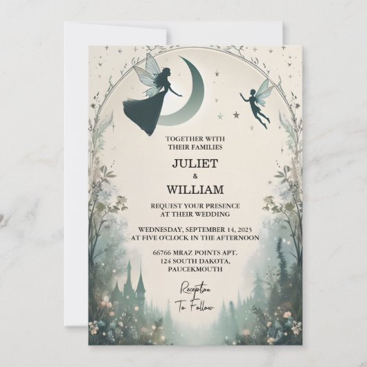 Es Hexe magischen Traum Mystische Sternen Moon Hoc Einladung (Vorderseite)