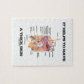 Es hilft, eine starke Haut (Anatomie-Spaß) zu Puzzle (Horizontal)