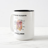 Es hilft, eine starke Haut (Anatomie-Spaß) zu Zweifarbige Tasse (Vorderseite Links)