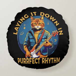 Es im puristischen Rhythmus ablegen Rundes Kissen