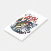 Es ist 4. Juli Bass Brute Fischen Post-it Klebezettel (angewinkelt)