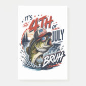 Es ist 4. Juli Bass Brute Fischen Post-it Klebezettel (Vorderseite)