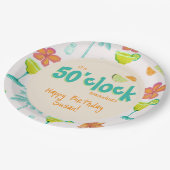 Es ist 50 Uhr Irgendwo Party Thema Pappteller (Schrägansicht)