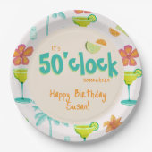 Es ist 50 Uhr Irgendwo Party Thema Pappteller (Vorderseite)