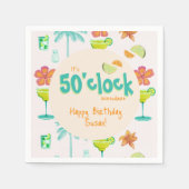 Es ist 50 Uhr Irgendwo Party Thema Serviette (Vorderseite)