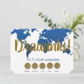 Es ist 5 Uhr irgendwo Brunch-Einladung Einladung (Stehend Vorderseite)