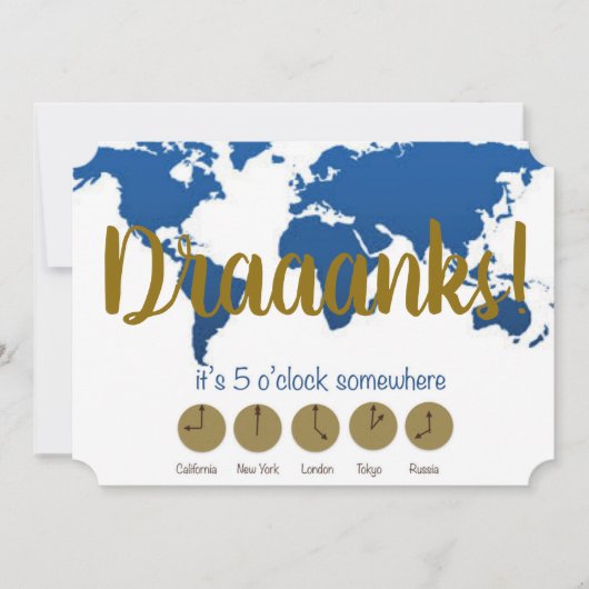 Es ist 5 Uhr irgendwo Brunch-Einladung Einladung (Vorderseite)