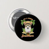 Es ist 5 Uhr irgendwo trinkender Welsh Corgi Button (Vorne & Hinten)
