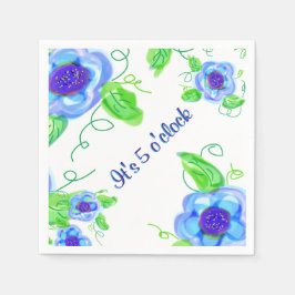 Es ist 5 Uhr. Serviette