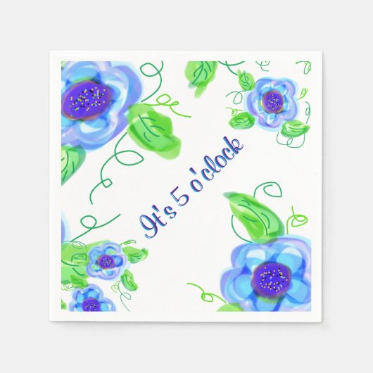 Es ist 5 Uhr. Serviette (Vorderseite)