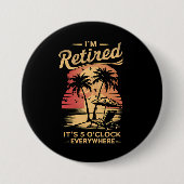 Es ist 5 Uhr Überall bin ich müde Sommer Button (Vorderseite)