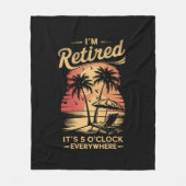 Es ist 5 Uhr Überall bin ich müde Sommer Fleecedecke (Vorderseite)