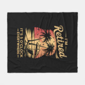 Es ist 5 Uhr Überall bin ich müde Sommer Fleecedecke (Vorderseite (Horizontal))