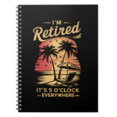 Es ist 5 Uhr Überall bin ich müde Sommer Notizblock (Vorderseite)