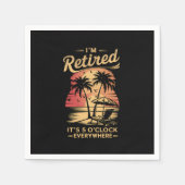 Es ist 5 Uhr Überall bin ich müde Sommer Serviette (Vorderseite)