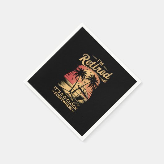 Es ist 5 Uhr Überall bin ich müde Sommer Serviette (Ecke)