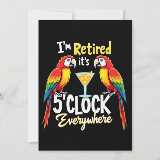 Es ist 5 Uhr überall Ruhezeit Einladung (Vorderseite)