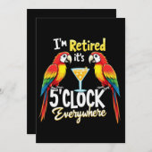 Es ist 5 Uhr überall Ruhezeit Einladung (Vorne/Hinten)