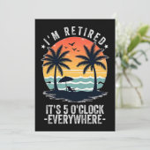 Es ist 5 Uhr Überall, wo ich wieder müde Sommer Re Einladung (Stehend Vorderseite)