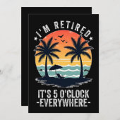 Es ist 5 Uhr Überall, wo ich wieder müde Sommer Re Einladung (Vorne/Hinten)