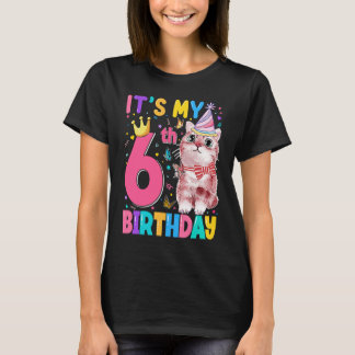 Es ist 6. Meine Geburtstagskatze Lover Kinder 6 Ja T-Shirt