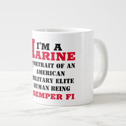 ES IST A-MARINE-DINGE Jumbo-Tasse (Vorderseite Rechts)