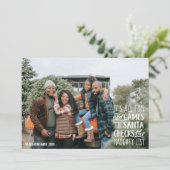 Es ist All Fun & Games Naughty List Weihnachts-Fot Einladung (Stehend Vorderseite)