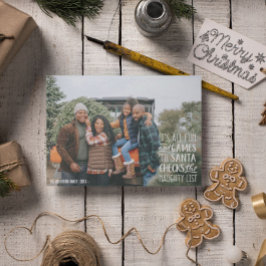 Es ist All Fun & Games Naughty List Weihnachts-Fot Einladung