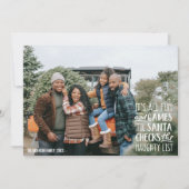 Es ist All Fun & Games Naughty List Weihnachts-Fot Einladung (Vorderseite)