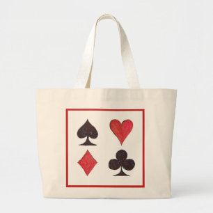 Es ist alle Asse. Spielkarte-Tasche Jumbo Stoffbeutel