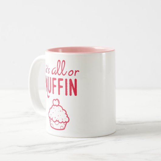 Es ist alleoder Muffin-lustige Tasse (Vorderseite Links)