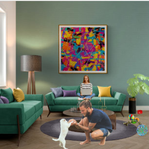 Es ist alles Abstrakt verbunden Poster