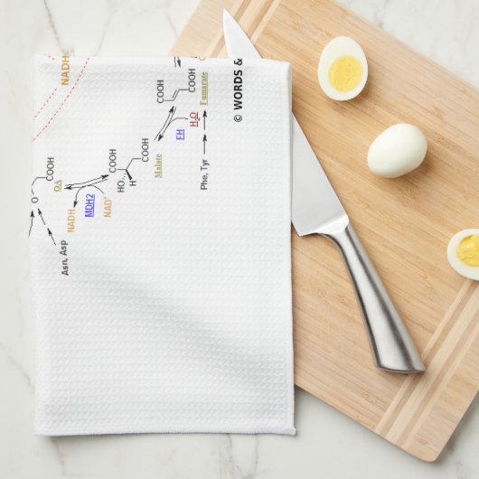 Es ist alles Bio (Krebs-Zyklus) Geschirrtuch (Viertel Falte)