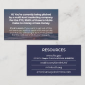 Es ist alles ein Betrug - Visitenkarte (Vorne/Hinten)