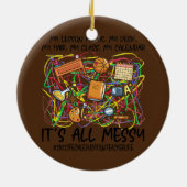 Es ist alles ganz schöne besondere Bildung Lehrer  Keramik Ornament (Hinten)