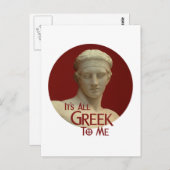 Es ist alles Griechisch für mich Postkarte (Vorne/Hinten)