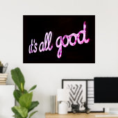"ES IST ALLES GUT" PINKZEICHEN POSTER (Heimbüro)